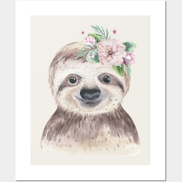 baby sloth Wall Art by NJORDUR